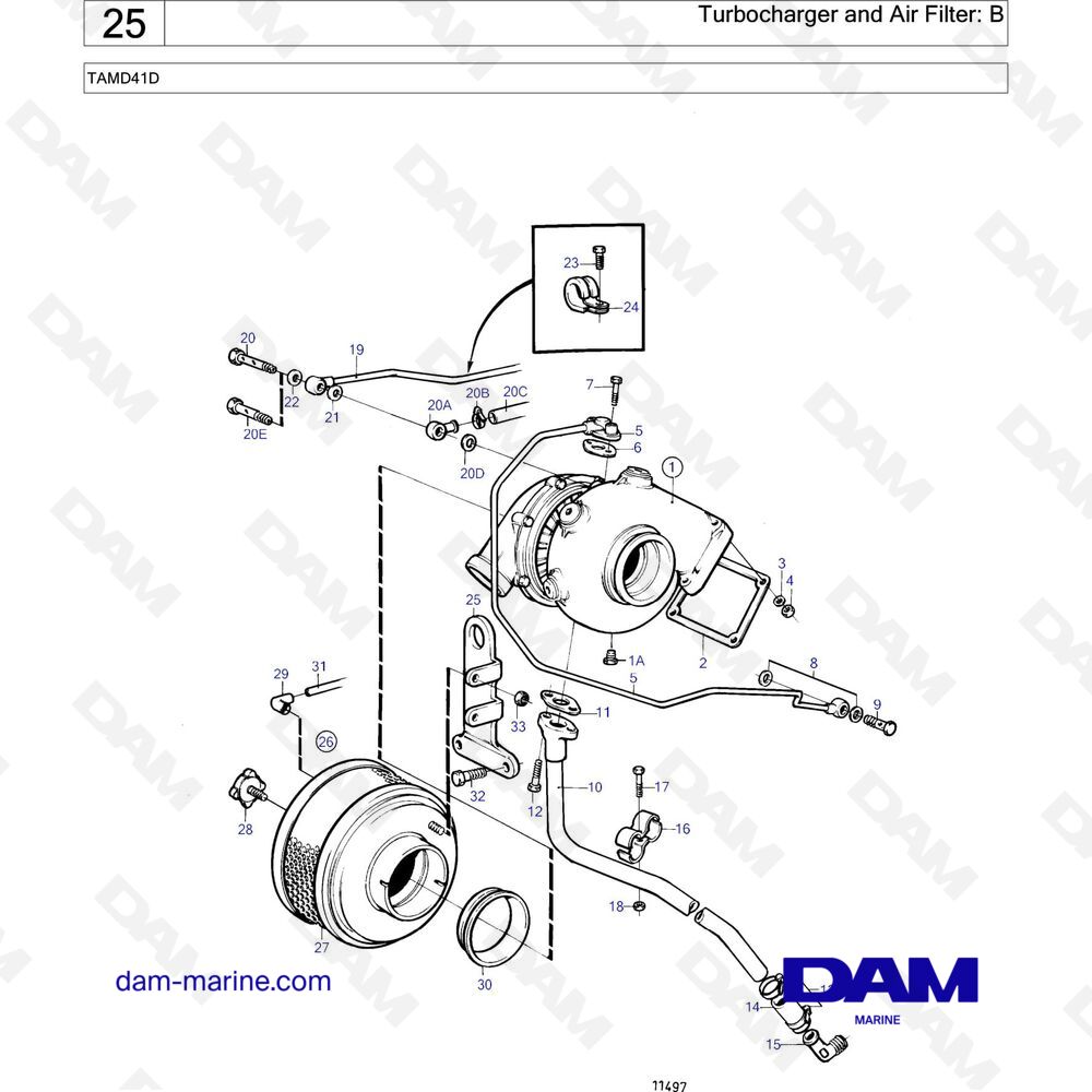 大特価 意味 parts Spare and TMD41D Penta Volvo for views exploded 100馬力～